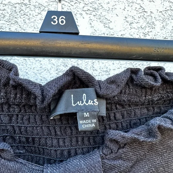 Black Ruffle Tube Top - Picture 2 of 4